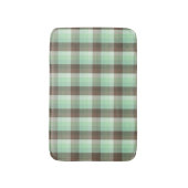 Mint Chocolade Chip Kleur Blok Plaid Strepen Badmat (Voorkant Verticaal)