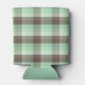 Mint Chocolade Chip Kleur Blok Plaid Strepen Blikjeskoeler (Achterkant)