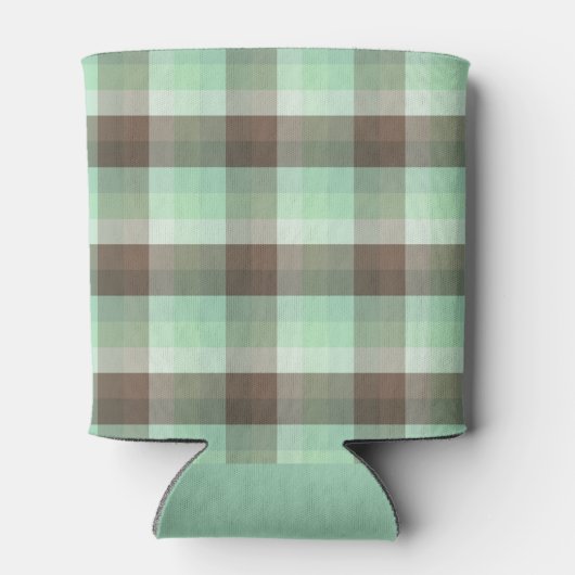Mint Chocolade Chip Kleur Blok Plaid Strepen Blikjeskoeler (Achterkant)