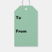 Mint Chocolade Chip Kleur Blok Plaid Strepen Cadeaulabel (Achterkant)