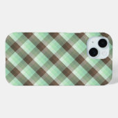Mint Chocolade Chip Kleur Blok Plaid Strepen Case-Mate iPhone Case (Achterkant (horizontaal))