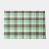 Mint Chocolade Chip Kleur Blok Plaid Strepen Deurmat (Voorkant)