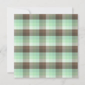 Mint Chocolade Chip Kleur Blok Plaid Strepen Kaart (Voorkant)
