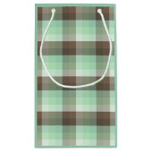 Mint Chocolade Chip Kleur Blok Plaid Strepen Klein Cadeauzakje (Achterkant)