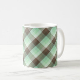 Mint Chocolade Chip Kleur Blok Plaid Strepen Koffiemok
