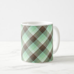Mint Chocolade Chip Kleur Blok Plaid Strepen Koffiemok