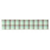 Mint Chocolade Chip Kleur Blok Plaid Strepen Korte Tafelloper (Horizontaal)