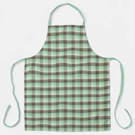 Mint Chocolade Chip Kleur Blok Plaid Strepen Schort