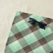 Mint Chocolade Chip Kleur Blok Plaid Strepen Strandlaken (In situ)