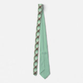 Mint Chocolade Chip Kleur Blok Plaid Strepen Stropdas (Achterkant)