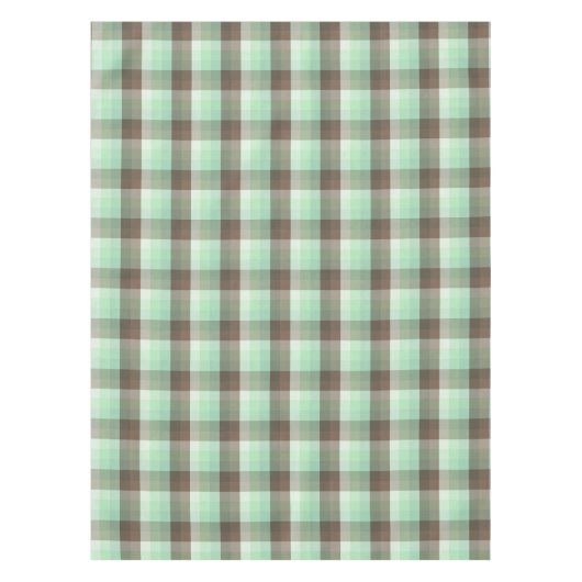 Mint Chocolade Chip Kleur Blok Plaid Strepen Tafelkleed (Voorkant)