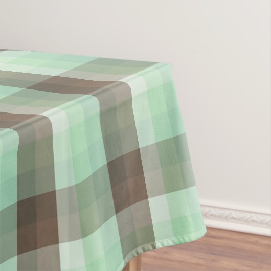 Mint Chocolade Chip Kleur Blok Plaid Strepen Tafelkleed (Voorbeeld)