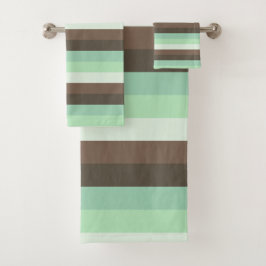 Mint Chocolade Chip Kleur Blok Strepen Bad Handdoek