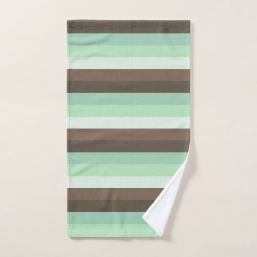 Mint Chocolade Chip Kleur Blok Strepen Bad Handdoek (Handdoek)