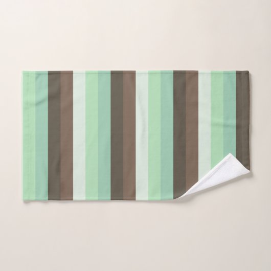 Mint Chocolade Chip Kleur Blok Strepen Bad Handdoek (Handdoek)