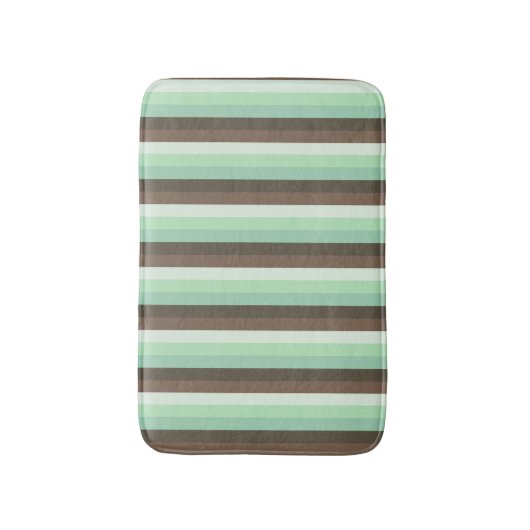 Mint Chocolade Chip Kleur Blok Strepen Badmat (Voorkant Verticaal)