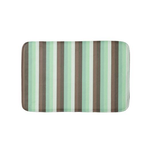 Mint Chocolade Chip Kleur Blok Strepen Badmat (Voorkant)