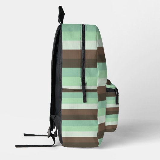 Mint Chocolade Chip Kleur Blok Strepen Bedrukte Rugzak (Links)