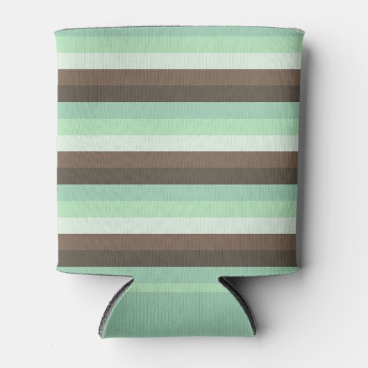 Mint Chocolade Chip Kleur Blok Strepen Blikjeskoeler (Voorkant)