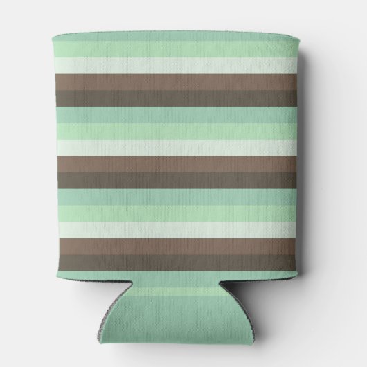 Mint Chocolade Chip Kleur Blok Strepen Blikjeskoeler (Achterkant)