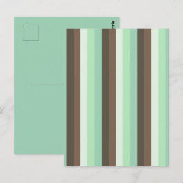 Mint Chocolade Chip Kleur Blok Strepen Briefkaart