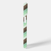 Mint Chocolade Chip Kleur Blok Strepen Case-Mate iPhone Case (Achterkant / Rechts)