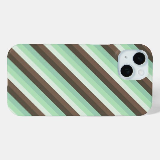 Mint Chocolade Chip Kleur Blok Strepen Case-Mate iPhone Case (Achterkant (horizontaal))