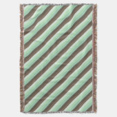 Mint Chocolade Chip Kleur Blok Strepen Deken (Voorkant Verticaal)