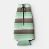 Mint Chocolade Chip Kleur Blok Strepen Flesjeskoeler (Achterkant)