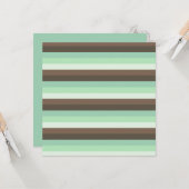 Mint Chocolade Chip Kleur Blok Strepen Kaart (Voorkant / Achterkant in situ)