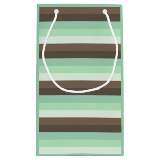 Mint Chocolade Chip Kleur Blok Strepen Klein Cadeauzakje (Achterkant)