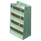 Mint Chocolade Chip Kleur Blok Strepen Klein Cadeauzakje (Achterkant Gekanteld)