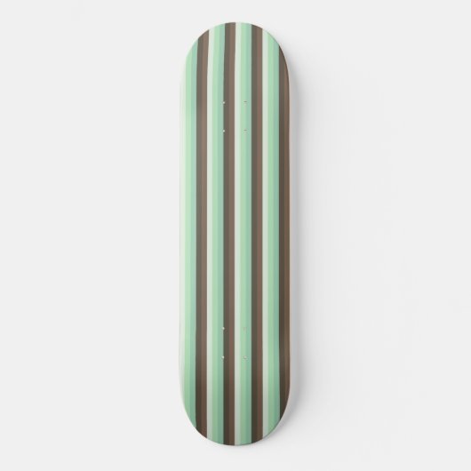 Mint Chocolade Chip Kleur Blok Strepen Persoonlijk Skateboard (Voorkant)