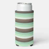 Mint Chocolade Chip Kleur Blok Strepen Seltzer Blikjeskoeler (Seltzer Achterkant)