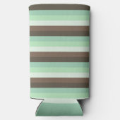Mint Chocolade Chip Kleur Blok Strepen Seltzer Blikjeskoeler (Achterkant)