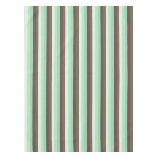 Mint Chocolade Chip Kleur Blok Strepen Tafelkleed (Voorkant)