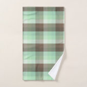 Mint Chocolade Chip Kleurblok Plaid Strepen Bad Handdoek (Handdoek)
