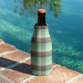Mint Chocolade Chip Kleurblok Plaid Strepen Flesjeskoeler