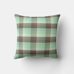 Mint Chocolade Chip Kleurblok Plaid Strepen Kussen
