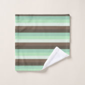 Mint Chocolade Chip Kleurblok Strepen Bad Handdoek (Wasdoekje)