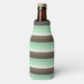 Mint Chocolade Chip Kleurblok Strepen Flesjeskoeler (Fles Voorkant)