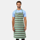 Mint Chocolade Chip Kleurblok Strepen Schort (Gedragen)