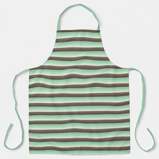 Mint Chocolade Chip Kleurblok Strepen Schort (Voorkant)