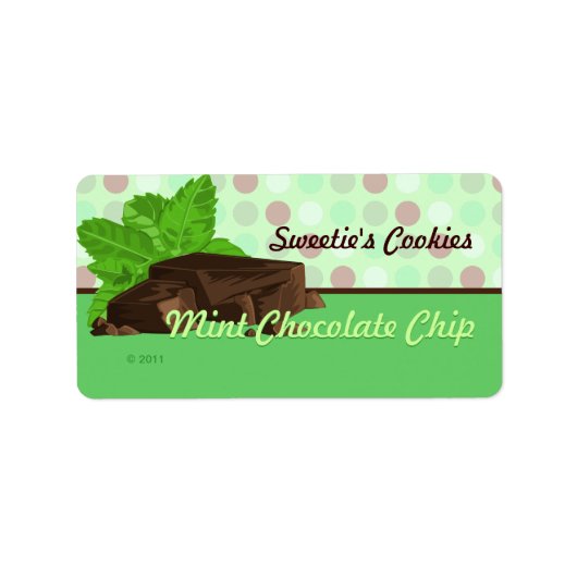 Mint Chocolade Chip Labels (Voorkant)