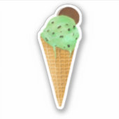 Mint-chocolade-chip met koekje sticker (Voorkant)