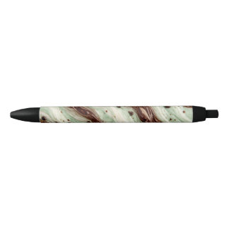 Mint Chocolade Chip Milkshake Marmer Design Zwarte Inkt Pen