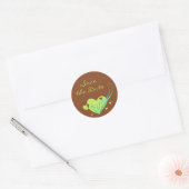 Mint Chocolade Ronde Sticker (Envelop)