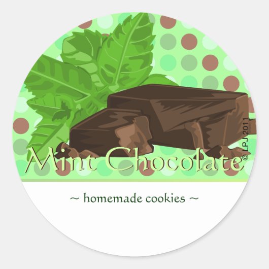 Mint Chocolade Stickers (Voorkant)