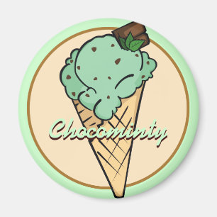 Mint Chocolat-chip Ice Cream Magnet