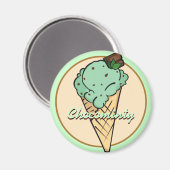 Mint Chocolat-chip ijsmagneet Magneet (Voorkant / Achterkant)
